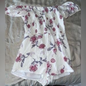 Floral Off-the-shoulder Romper
